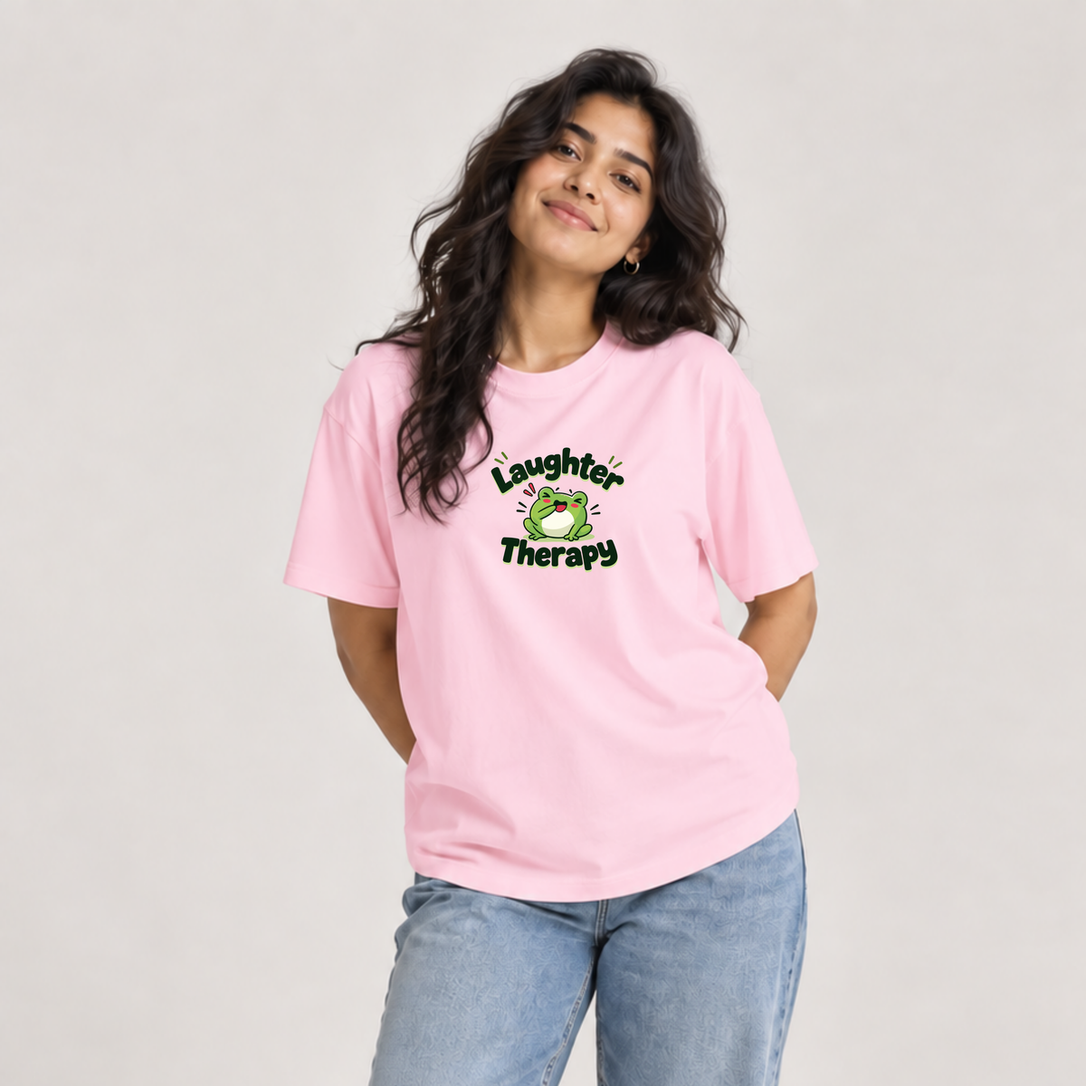 Laughter Therapy Women Regular Fit Tee - FRONT