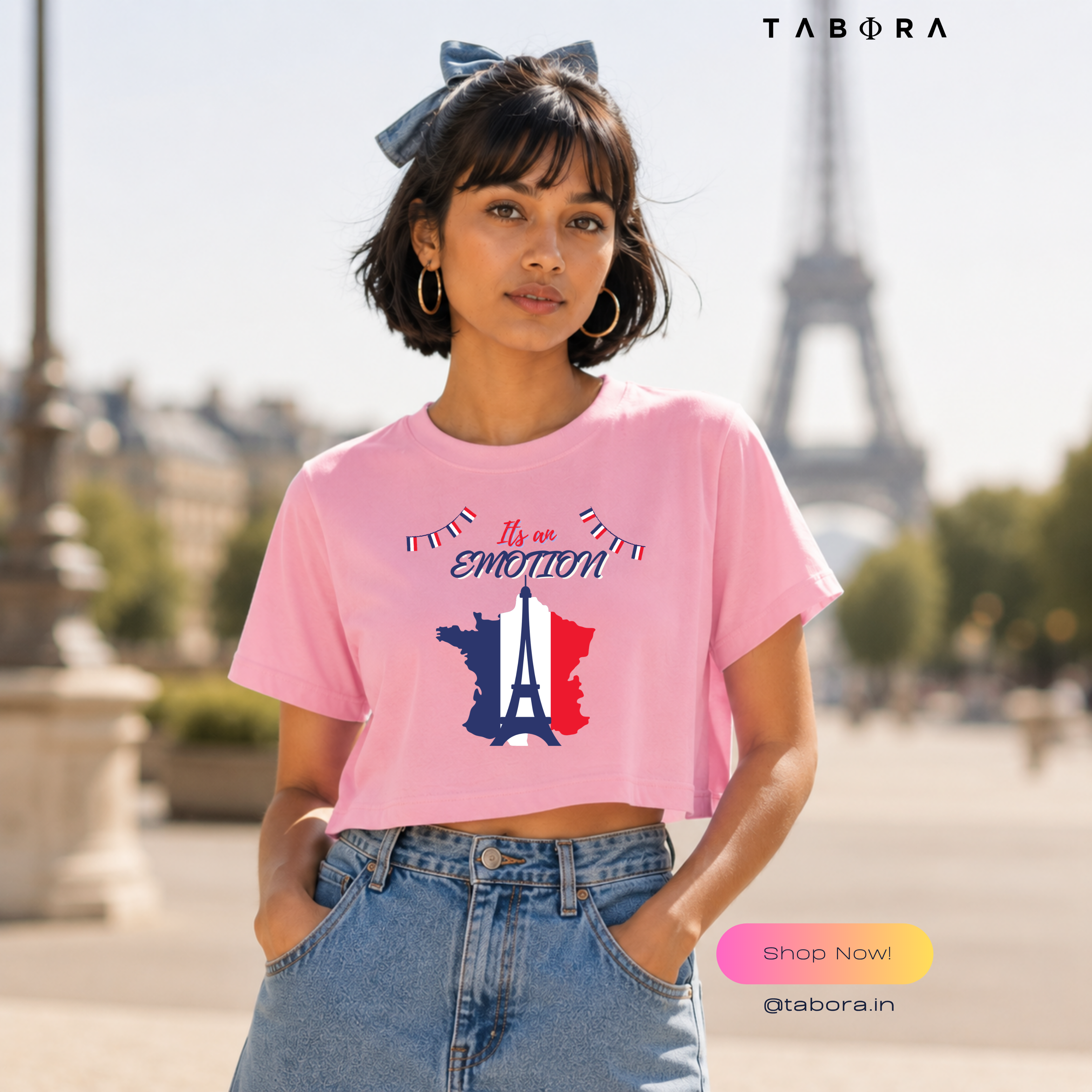 Paris Wanderlust Crop Top