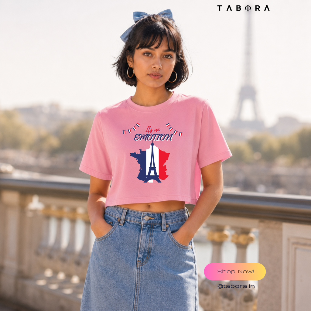 Paris Wanderlust Crop Top