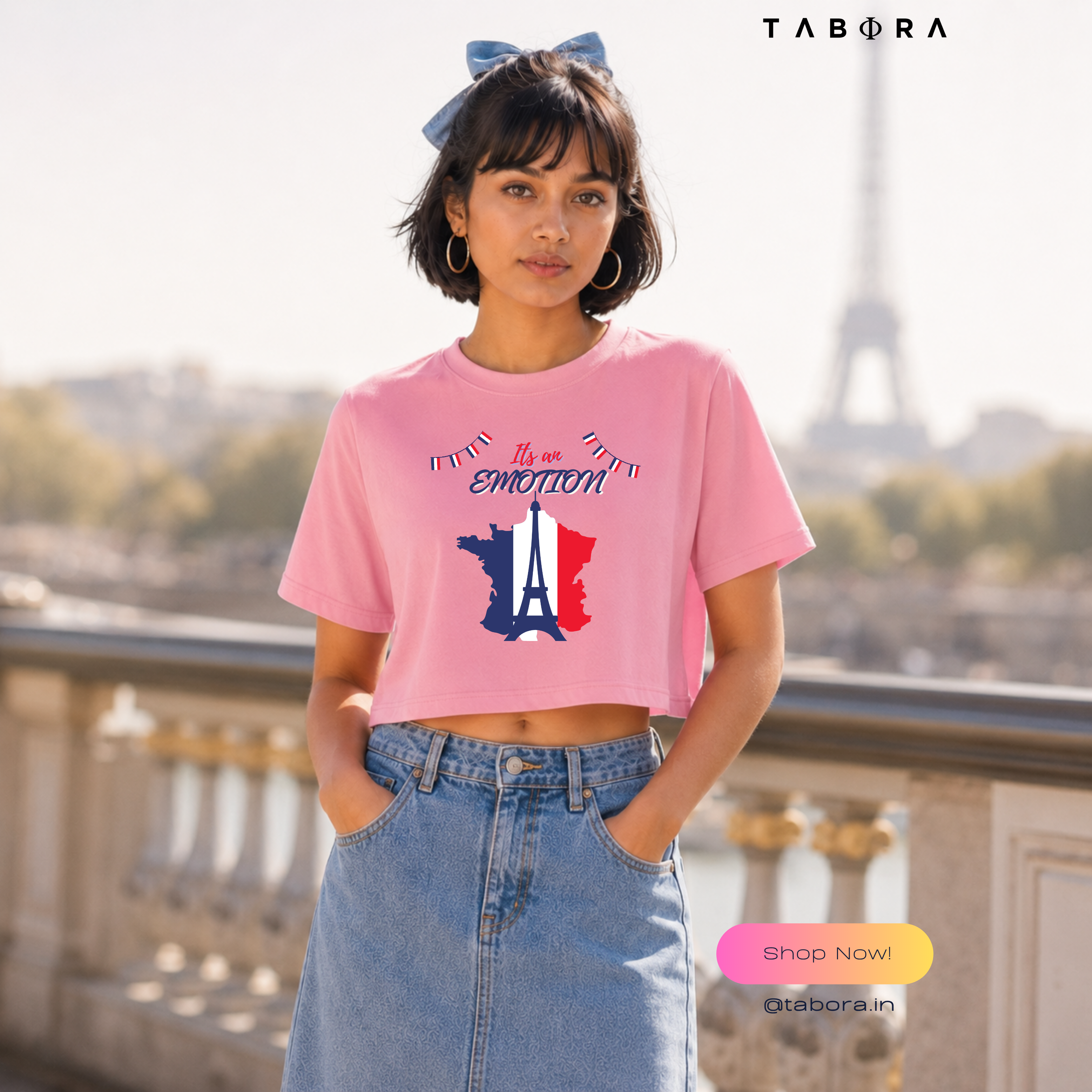 Paris Wanderlust Crop Top