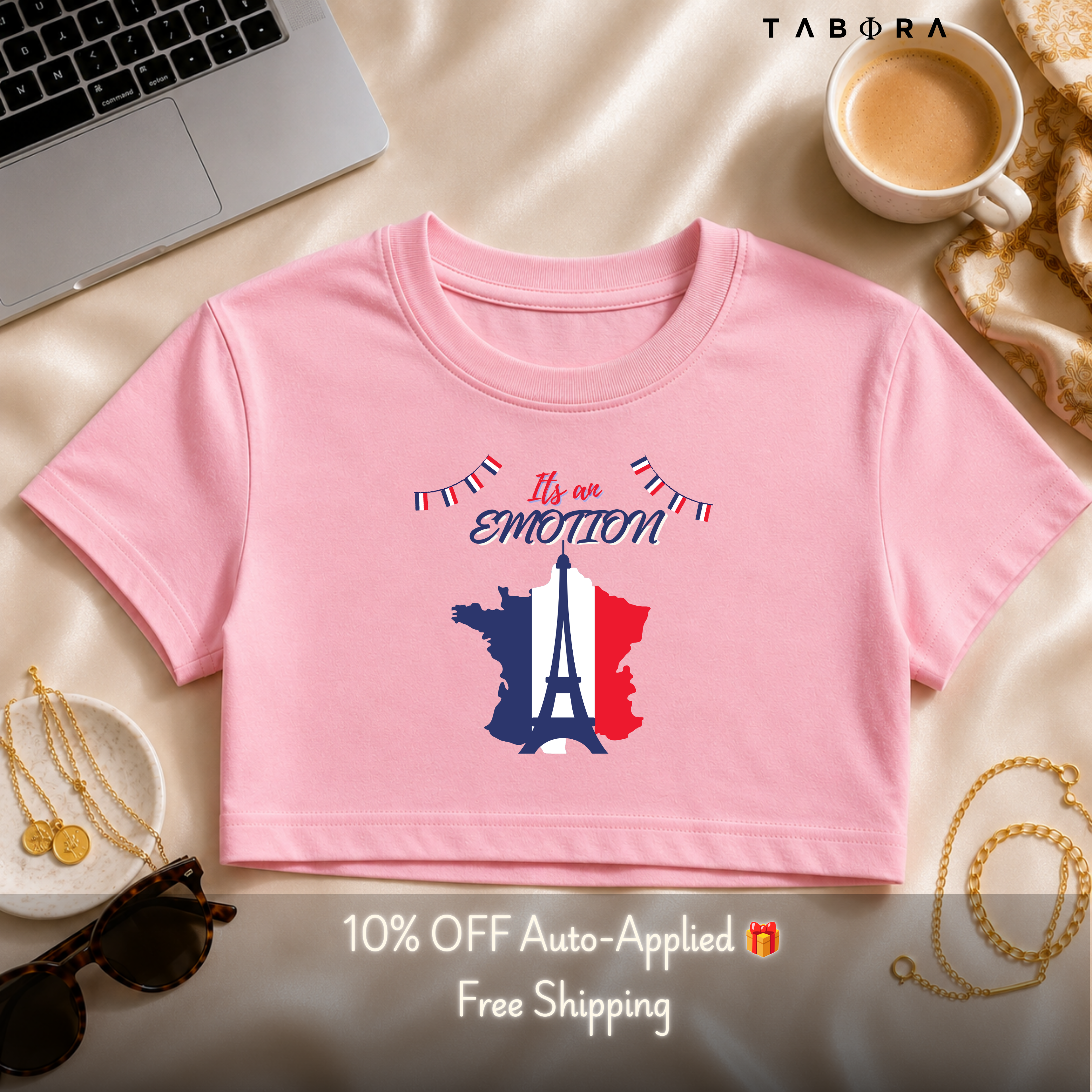 Paris Wanderlust Crop Top