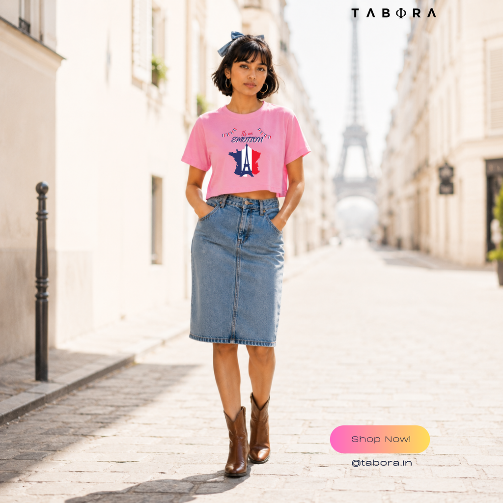 Paris Wanderlust Crop Top
