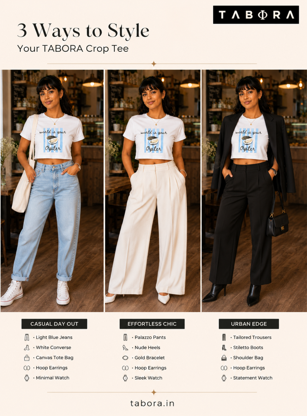 World is Your Oyster Crop Tee