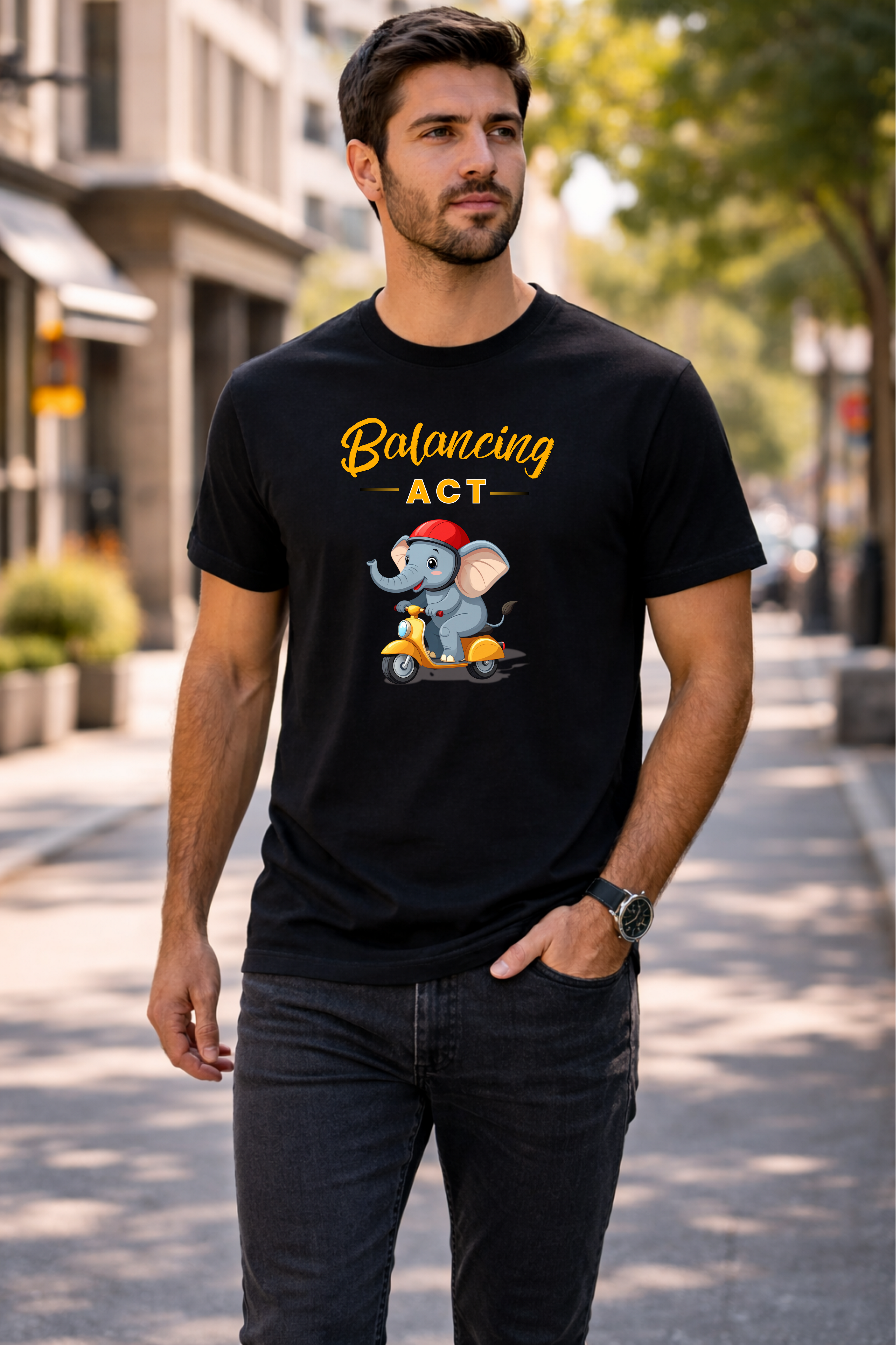 Balancing Act – Graphic Crew Tee