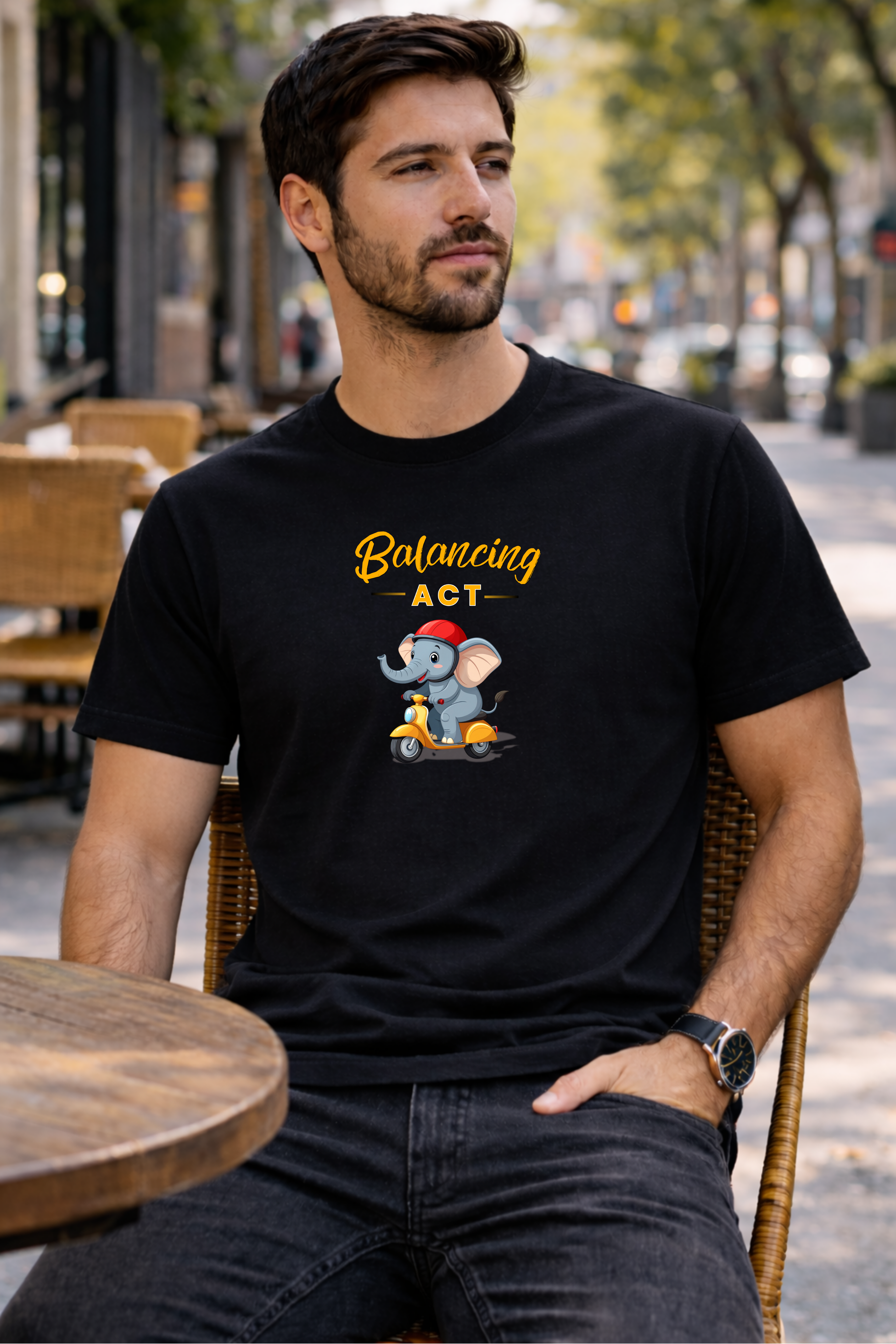 Balancing Act – Graphic Crew Tee