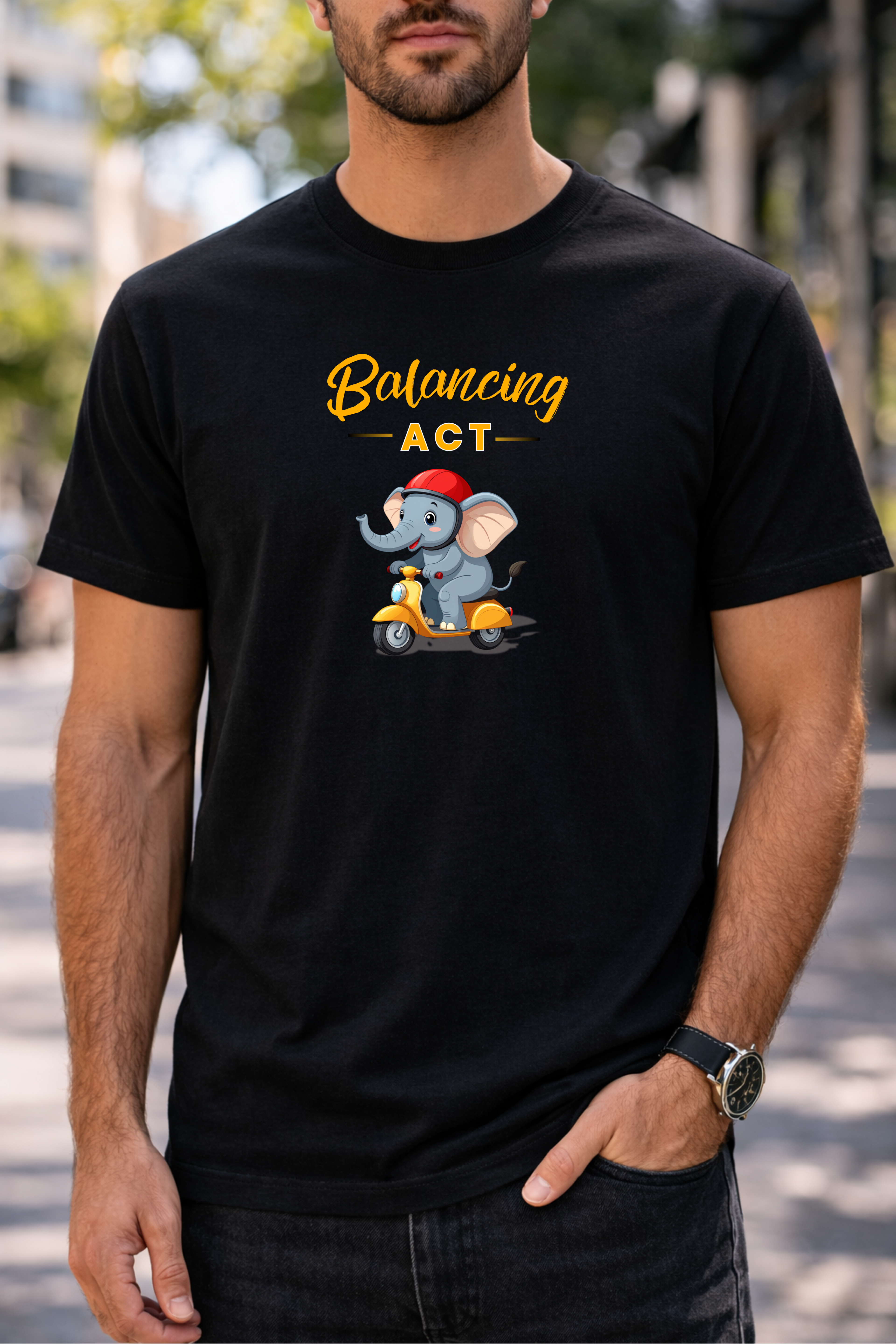 Balancing Act – Graphic Crew Tee
